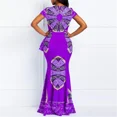 thumbnail image 3 of Vestidos africanos de estilo Ankara para mujer, trajes para mujer, bata de fiesta, ropa de moda, falda larga con volantes estampados, novedad, 3 of 5