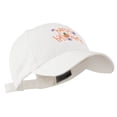 thumbnail image 5 of Happy Halloween with Pumpkin Embroidered Cap - White OSFM, 5 of 5