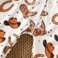 thumbnail image 6 of Faraee Western Cowboy Print Baby Footless Romper Long Sleeve Button Down Newborn Jumpsuit Pajamas Infant Soft One Piece Outfit for 0‑18 Months, 6 of 8