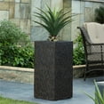 thumbnail image 2 of Luxen Home WHPL1120 24 in. Tall Square MgO Planter, Brown, 2 of 4
