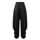 thumbnail image 3 of Pantalones harem con cintura elástica y lentejuelas para mujer: corte holgado, cintura media, bolsillos, pantalones bombachos informales de color liso para fiestas/uso diario, 3 of 4