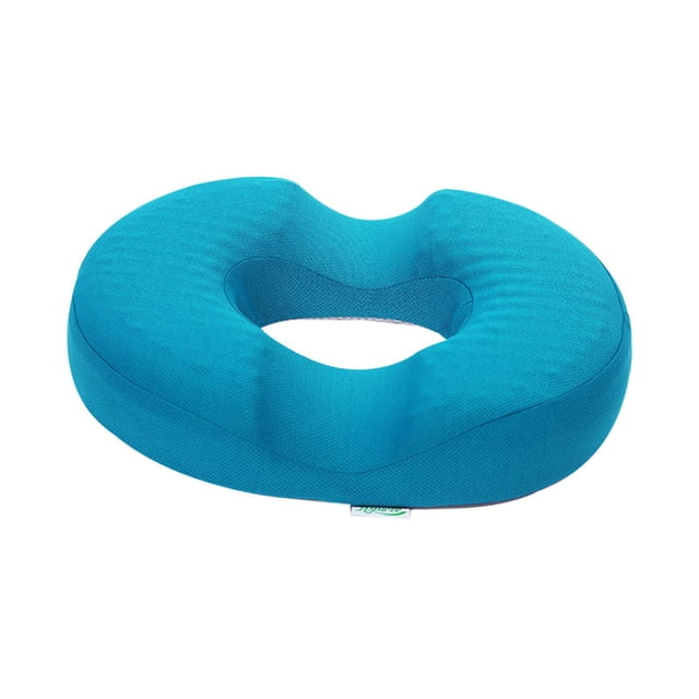 Cojín para silla de donut, cojín de asiento de espuma viscoelástica para silla de oficina, portátil para viajes largos, funda extraíble de almohada de