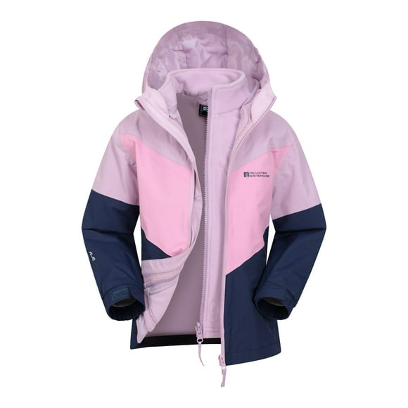 Mountain Warehouse Kids Waterproof Jacket Lightning 3 in 1 Girl Taped Seams Coat