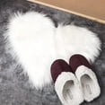 thumbnail image 4 of Mucky Cat Fluffy Heart Shaped Valentine's Day Area Rug & Door Mat , Machine Washable, Non Slip Carpet Mats for Bedroom, Living Room - Home Decor Rugs,White,28"X35", 4 of 6