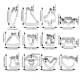 thumbnail image 3 of 12PCS Love Theme Cookie Cutters Set, Stainless Steel Romantic Cookies Cutter includes Arrowed Heart, Couple, Heart, I Love You, Wedding Dress and Key Baking Mold Decorations, 3 of 9