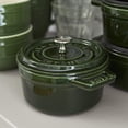 thumbnail image 6 of Staub Cast Iron 0.25-qt Mini Round Cocotte - Basil, 6 of 7