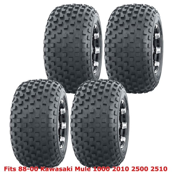 88-00 Kawasaki Mule 1000 2010 2500 2510 Full Set WANDA ATV Tires 22x11-10 4PR
