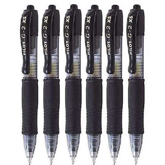 Pilot G2 Pixie Black Pilot G2 Pixie Rollerball Pen 0.7mm Nib Tip 0.39mm Line Width Mini Gel Ink Retractable 207 (Pack of 6)