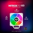 thumbnail image 4 of Disipador CPU Gamer Balam Rush NITROX NX60 120mm ARGB LGA 1700 AM5 600-1800 RPM 4-pin Blanco, 4 of 6