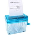 thumbnail image 1 of Amdohai AJDOLL Manual Paper Shredder, Mini Paper Cutting Machine, Clear & Blue, 1 of 6