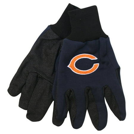Chi Bears - Chicago Bears NFL Utility Gloves (Pair) Football Team Logo Work Grip CHI