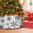 thumbnail image 5 of Christmas Tree Collar Red Velvet Folable Snowflake Christmas Tree Ring Tree Skirt for Artificial Trees Base Stand Cover Christmas Tree Decoration Tree Basket for Party Home Decorations, 5 of 7
