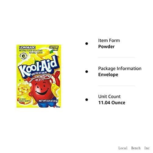 Kool -Aid Caffeine Free Powdered Drink Mix, Lemonade (Pack Of 48)