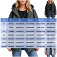 thumbnail image 3 of Parka Décontractée à Manches Longues avec Capuche Boutonnée et Fermeture Éclair pour Femmes, 3 of 9