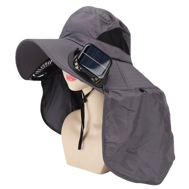Sombrero De Ventilador Solar, Sombrero De Pesca, Sombrero De Sol Ajustable Al Aire Libre Caminata Al Aire Libre Camping Sombrero De Pesca Con Ventilador Solar Para El Suministro