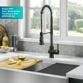 thumbnail image 3 of KRAUS Britt Commercial Style Pull-Down Single Handle Kitchen Faucet in Matte Black/Spot-Free Black Stainless Steel, 3 of 16