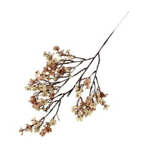 Hydrangea Artificial Flowers Artificial Flowers Bouquet, Faux Gypsophila Flowers Silk Flower for Home Kitchen Restaurant Centerpieces Wedding Table Party Decoration (Coffee)