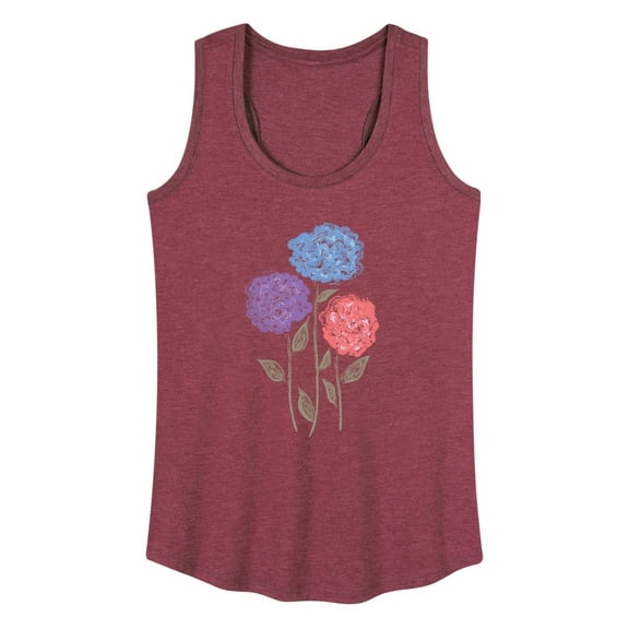 Instant Message - Hydrangeas - Women's Racerback Tank Top