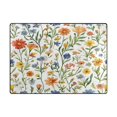 thumbnail image 5 of Yayeee Area Rugs for Living Room 5.2'x4' Non Slip Washable Bedroom Floor Carpet, Watercolor Wildflowers Pattern, 5 of 5