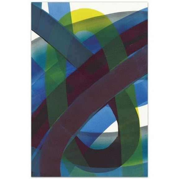 Pigment Play I Frameless Free Floating Tempered Glass Panel Graphic Wall Art , 48" x 32"