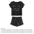 thumbnail image 3 of Guardurnaity Conjunto de ropa de dormir informal para mujer, pijama de manga corta con dibujos animados, pantalones cortos conjuntos de ropa negro S Guardurnaity FS11499-13, 3 of 6
