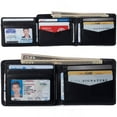 thumbnail image 3 of Alpine Swiss Mens Wallet for Men RFID Protected Leather Mens Wallet Spencer Bifold Divided Bill Section Gift Box 2 ID Windows 14 Card Storage Pockets, 3 of 8