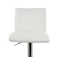 thumbnail image 6 of Elama 2 Piece Tufted Faux Leather Adjustable Bar Stool in White with Chromed Base, 6 of 10