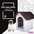 thumbnail image 2 of Casa Para Perro Q Perrón Para Raza Chica Con Piso Elevado Color Café, 2 of 5