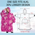 thumbnail image 4 of Oversized Wearable Blanket Hoodie,Pink Breast Cancer Sherpa Blanket Hoodie with Super Pockets,Super Warm Fuzzy Pullover for Women & Men, 4 of 6