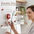 thumbnail image 2 of Eespoir Wall-mounted Shower Pole Bracket, Without Holes Installation Shower Caddy, For Bathroom Organization, No Drill Needed, Sturdy Hold, Space Saving(Black), 2 of 3
