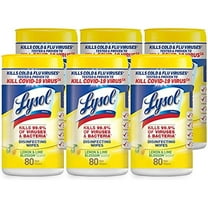 Lysol Disinfecting Wipes, Lemon And Lime Blossom, 80Count, Pack Of 6