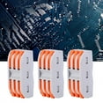 thumbnail image 1 of Wiring Terminal Wire Conductor 50 Pcs Wiring Conductor 11~28AWG PCT-2-3 Orange Quick Wiring Terminal Connector ANGGREK Otros, 1 of 8