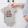 thumbnail image 5 of You Break It My Uncle Can Fix It Romper Boys or Girls Infant Baby Brisco Brands 12M, 5 of 6