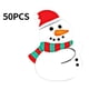 thumbnail image 3 of Yuarrent 50 Uds. Tarjeta de decoración de dulces tema de Navidad adorno de dulces tarjetas de papel decoración de fiestas y vacaciones Kits de decoración para fiestas muñeco de nieve, 3 of 6