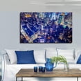 thumbnail image 2 of Urban City Skycrapper Wall Art City Skyline Picture Canvas Art Downtown Night Framed Painting Wall Decor For Home Office Bedroom Livingroom Ready to Hang, 2 of 6