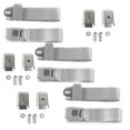 thumbnail image 1 of Gray & Grey Lap Bench Seat Belt Kit with Bracketry for 1982-1994 Chevy Cavalier Standard 2 Point - 3 Belts, 1 of 1