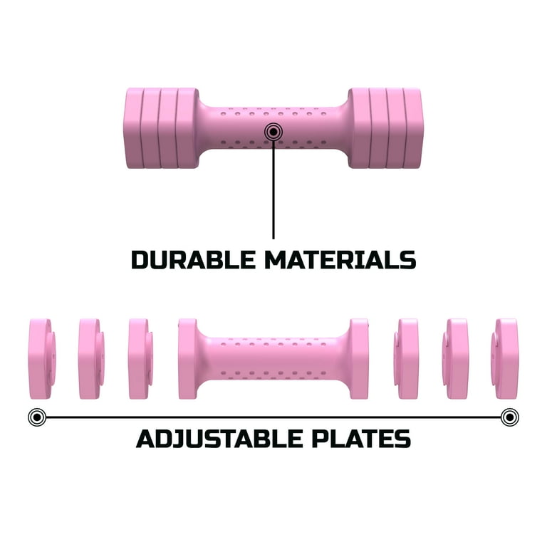 FitRx 5-Lb Adjustable Dumbbells 4-in-1 Hand Weights for Home