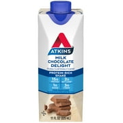 Atkins Chocolate Flavored High Protein Shake, Low Sugar and Low Carb, Keto-Friendly Protein Shake, 4 Ct