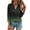 Green, variant on Women's T-Shirts Blouses Quarter Sleeve V Neck Button Front Loose Fit Solid Color Top