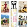 thumbnail image 7 of Yayeee 33oz Insulated Water Bottle Double Wall Stainless Steel with Flip Straw Lid, Colorful Gummy Bears Pattern, 7 of 7