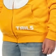 thumbnail image 5 of Sonic The Hedgehog Hoodie Boys' Tails Character Design Full-Zip Sweatshirt, 5 of 6