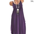 thumbnail image 1 of yingyy Femmes Mode Casual Impression Robe de Soleil Sans Manches Imprimé Robe Tunique Violet 3XL, 1 of 3