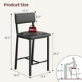 thumbnail image 2 of Bar Stools Set Of 4, Kitchen Bar Stools With Footrest,24.8 Inch Upholstered PU Leather Bar Chairs With Back, 4 Counter Height Barstools For Counter Bar, Island, Easy Assembly, 2 of 8