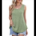 thumbnail image 2 of Camisetas Sin Mangas para Mujer, Túnicas Básicas de Verano, Ropa Suave, Conjuntos Casuales de Moda 2025. Verde M, 2 of 10
