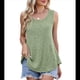 thumbnail image 2 of Camisetas Sin Mangas para Mujer, Túnicas Básicas de Verano, Ropa Suave, Conjuntos Casuales de Moda 2025. Verde M, 2 of 10