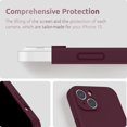 thumbnail image 4 of AmPm Silicone Case Compatible with iPhone 13 Case (6.1 inch 2021), with Camera Protection, Liquid Silicone Phone Case with Microfiber Lining (Lilac Purple), 4 of 8