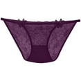 thumbnail image 2 of HUPOM White Underwear Women Underwear For Women Thong Leisure Tie Comfort Waist Purple M, 2 of 6