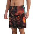 thumbnail image 2 of Fuzoiu Dark Skull King Throne Print Men's Beach Shorts,Men's Swim Trunks,Quick Dry Board Shorts with Pockets,Men's Bathing Suits for Surfing, Running, and Casual Wear-Small, 2 of 6