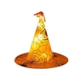 thumbnail image 3 of Light String,Battery Operated Witch Hat LED Garland With Spider Web Cutout Design,Shelf Table Accent Used For Teen Halloween Indoor Classroom Scene Arrangement(Orange), 3 of 7