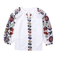 thumbnail image 2 of Nituyy Women Blouse, Long Lantern Sleeve Round Neck Button Shirt, 2 of 8